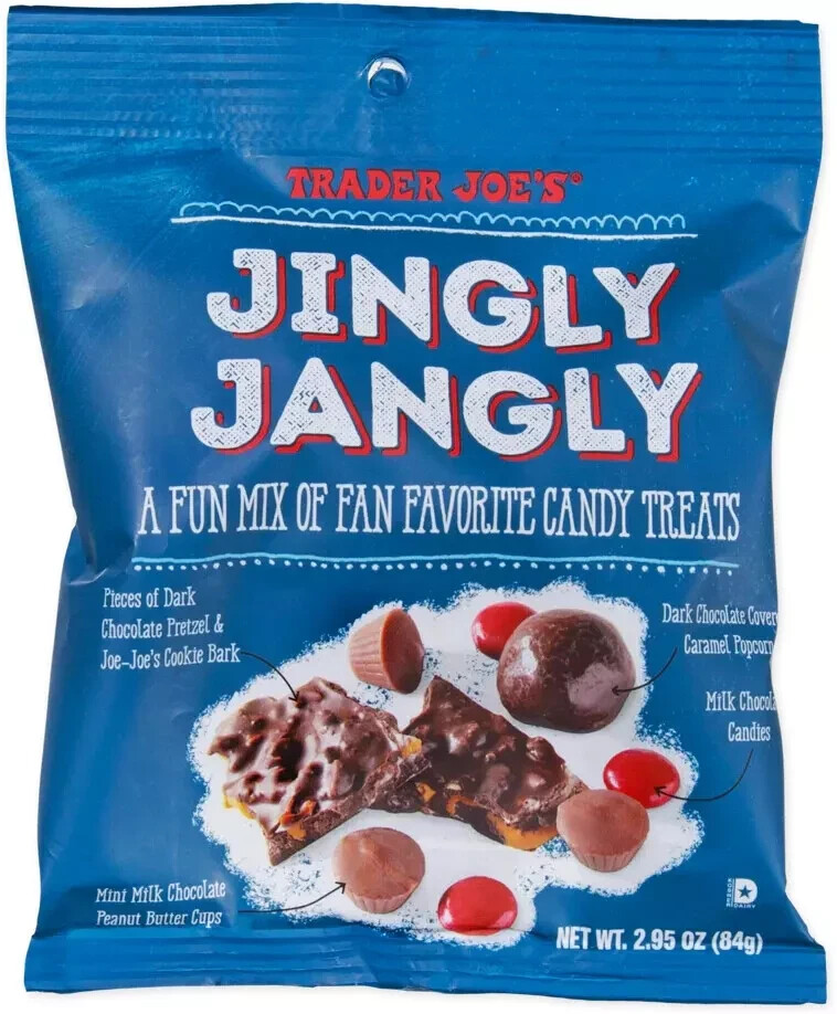 Trader Joe’s JINGLY JANGLY Mix of Fan Favorite Chocolate Candy Treats BB 10/2026