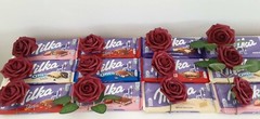 10 Milka Valentines Chocolates—(Roses Included)