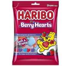 HARIBO Berry Hearts Gummi Candy Gummy Share Sz Limited Edition 3.1 oz BB 01/2026