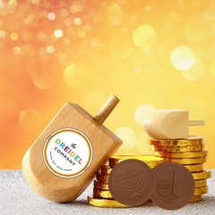 Six Mesh Bags of Gourmet Milk Chocolate Gelt – Kosher Certified for Hanukkah