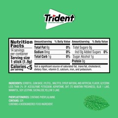 Spearmint Sugar-Free Chewing Gum, 12 Packs, 168 Total Pieces, Fresh Mint