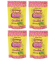 4 Pack Trader Joe’s Sweet & Sour Gummy Worms Candies 5 oz each NEW ITEM
