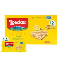 Loacker Classic Lemon Wafer Cookies Pack Of 12 Premium Cream Filled Treats
