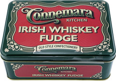 JC Walsh and Sons Irish Tin of Whiskey Fudge 5.51″ x 3.93″ x 1.96″ Reusable Tin