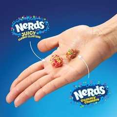 (16)NERDS Juicy Gummy Clusters Share Size Strawberry Punch, 2.65oz Per, BB 09/26