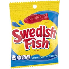 Swedish Fish Candy Pack of 12, Chewy, Fish-Shaped, Red, 3.6oz Bags