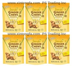 6 x Prince Of Peace 100% Natural Ginger Lemon Candy Chews 4 oz Each (6 Bags)