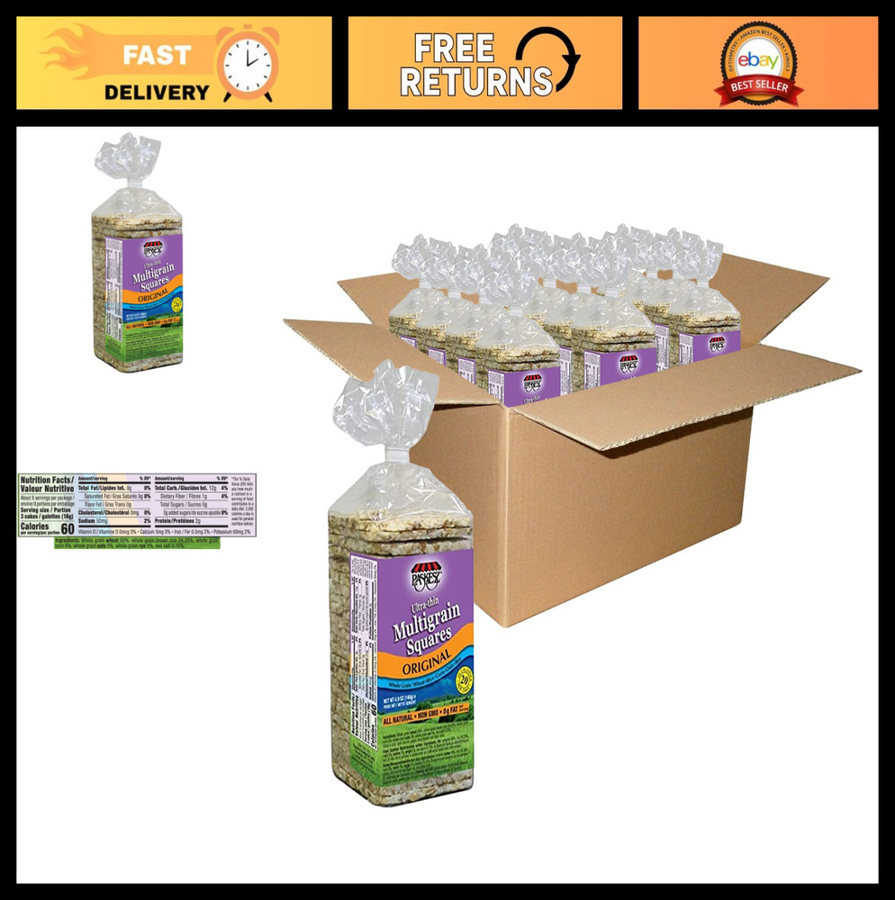 All-Natural Ultra Thin Multigrain Cakes, Non-GMO, Fat-Free, Kosher Candy (12 Pac