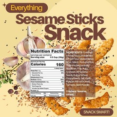 SweetGourmet Everything Sesame Sticks | Healthy Snack |