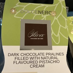 Oliva Dark Chocolate Pralines Pistachio Cream Set of 2 8.1 oz Bags Made in Italy