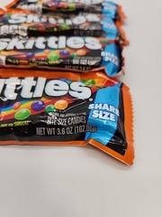 4 Packs SKITTLES Shriekers Sour Candy 3.6 Oz Share Size Assorted Flavors
