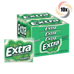 Full Box 10x Packs Wrigley’s Extra Spearmint Flavor Gum | 15 Sticks Per Pack