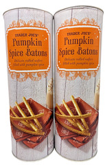 (2) Trader Joe’s 5 oz PUMPKIN SPICE BATONS Creme Filled Wafer Cookies BB 11/2026
