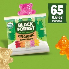 USDA Organic Gummy Bears 65 Pouches .0.8Oz Each