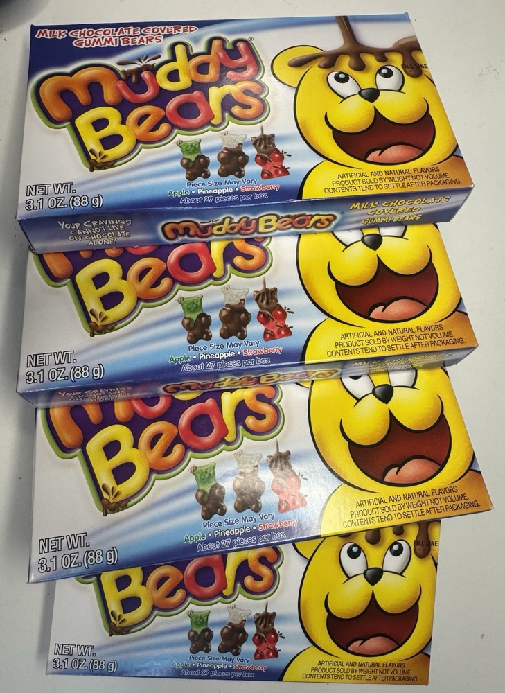 Muddy Bear Gummies (3.1 Oz Lot Of 4)