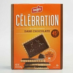 6 Boxes Leclerc Celebration Butter Cookies Dark Chocolate 240g Each-Canada FRESH