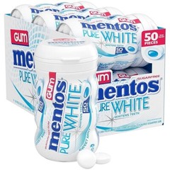 Mentos Pure White Sugar-Free Chewing Gum with Xylitol, Sweet Mint, Bulk, 300 CT