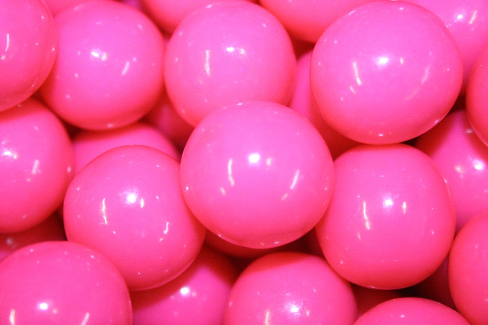 GUMBALLS PINK 25mm or 1 inch (120 count), 2LBS