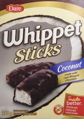 Dare, Whippet Sticks, Chocolate covered Coconut Sticks, 250g/8.8oz., 2ct