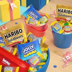 HARIBO, JOLLY RANCHER and TWIZZLERS Assorted Fruit Flavored Candy Party Pack,…