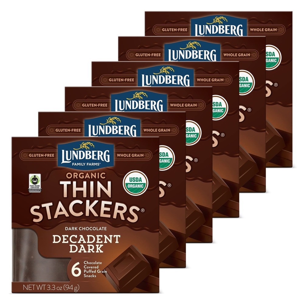 Rice Cake Decadent Dark Chocolate Organic Gluten Free 3.3 Ounce Pack of 6
