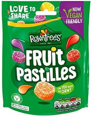 Rowntrees Fruit Pastilles Gummy Candy Lime Orange British Sweets 143g