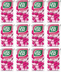 12 TIC TAC Strawberry Mix Strawberry Fields Pastilles Candy 18g 0.64oz
