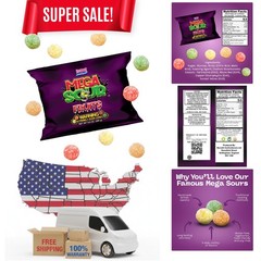 Indulge in Mega Sour Fruits Mix Fizz Candy 250g – Exciting Handmade Delights