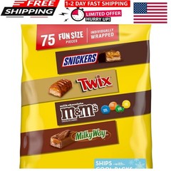 Snickers, M&M’S Milk Chocolate, Milky Way & Twix Fun Size Chocolate Candy Var…