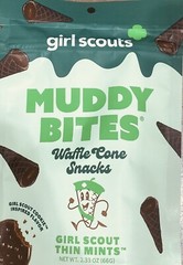 Muddy Bites GIRL SCOUT THIN MINTS Waffle Cone Snacks 2.33 oz bag