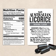 Soft Australian Licorice – Non-GMO & Palm Oil Free, 7oz Pack of Chewy Delight