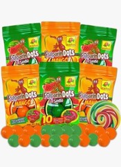 Pulparindo 60 Pcs Watermelon & Mango Bite Size Hard Shell Balls Mexican Candy