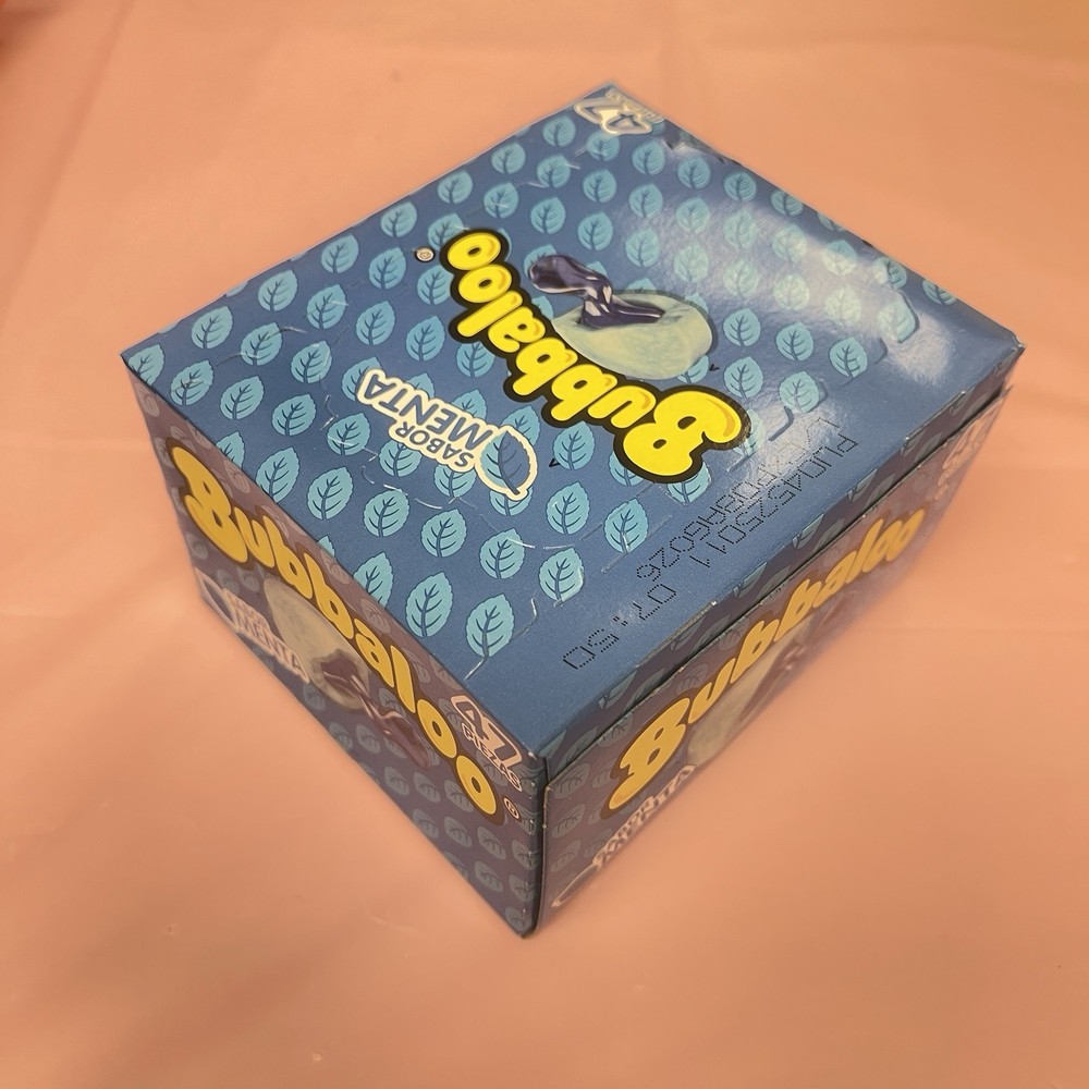 Bubbaloo Sabor Menta Mint Liquid-filled Gum 47 Pieces Box Mexican Pantry