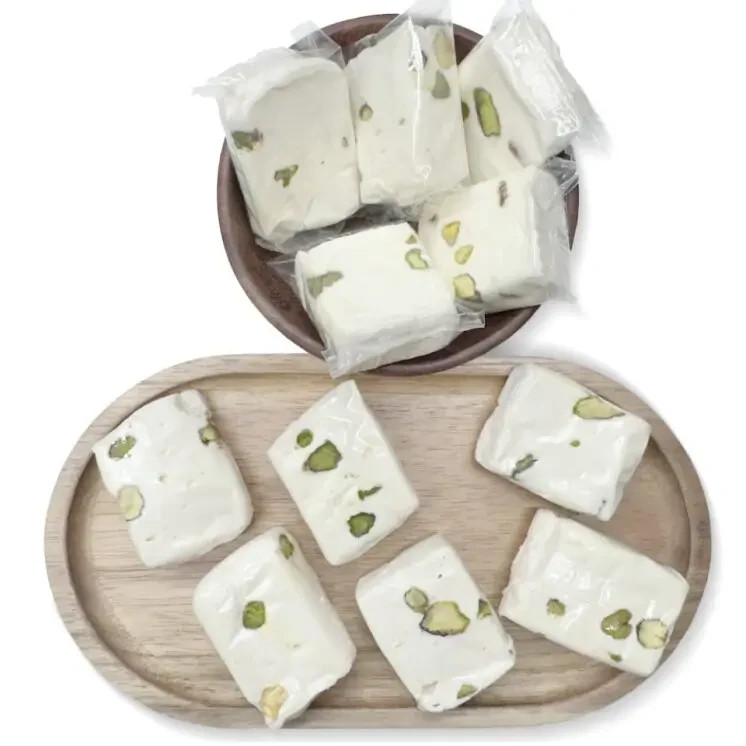 White Pistachio Nougat – Soft Chewy Gourmet Candy – Premium Nut Confection