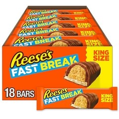 King Size Chocolate Peanut Butter Nougat Candy Bars – 3.5 oz (18 Count)