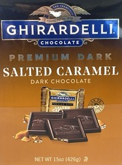 Ghirardelli Lot of 2 Premium Dark Salted Caramel Dark Chocolate Squares 30 oz