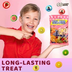 Lucky Boys Fruit Slices Candy Hard Bulk 1 lb Bag of Individually 1