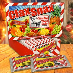 20-Count Carton of ClaxSnax – Individually Wrapped Slices of Claxton Fruit Cake