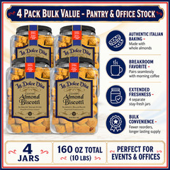 4 Pack La Dolce Vita Classic Italian Biscotti, 40 oz