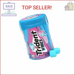 Trident Vibes Sugar-Free Chewing Gum, Cotton Candy Flavor, 40 Pieces