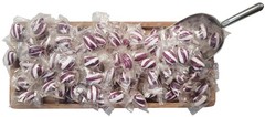 Candy Twists Purple Mint Cylinder Shaped 5 Pounds Sweet Buffet Candy Jar