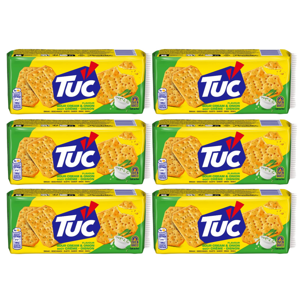 🧅 6x TUC Sour Cream & Onion Crackers 100g | Oven-Baked LU