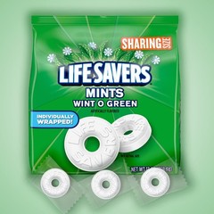 LIFE SAVERS Wint-O-Green Flavor Breath Mints Hard Candy, Sharing Size – 13 oz