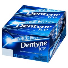 Dentyne Ice Bubble Gum, Peppermint, 12 Count {Imported from Canada}