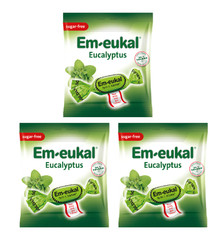 Dr. Soldan Em-eukal Eucalyptus Throat Drops, Sugar Free,50g x 3 bags
