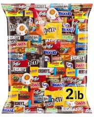 Chocolate Assorted Bulk Candy Variety Pack 2lb – Mini Chocolate Bars, Milk & …