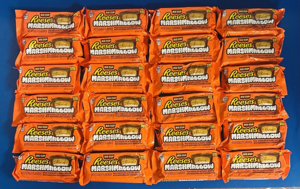 (24) Reese’s Marshmallow Big Cup King Size 2.8oz. Bulk Lot BB: 01/2027
