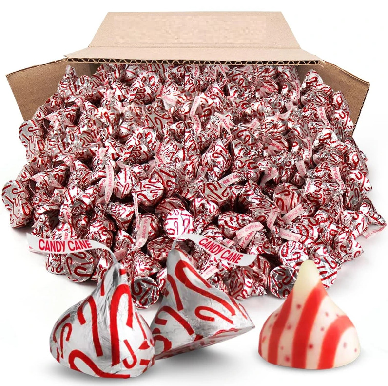 Hershey’s Kisses Candy Cane Mint With Stripes & Candy Bits Holiday (5 Pounds)