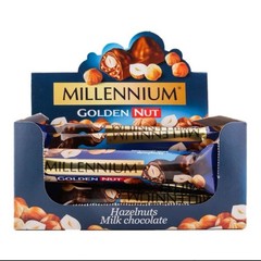 Millennium Golden Nut Milk Chocolate Bar with Filling and Whole Nuts 40 g
