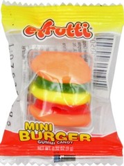 eFrutti Gummi Candy Variety Party Set: 8 Pizzas, 10 Mini Burgers, 10 Sour Mini
